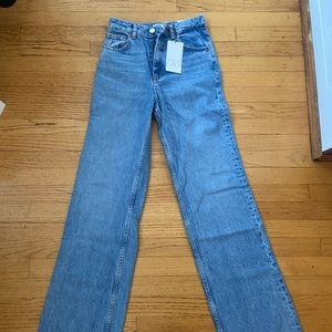 Zara Wide Leg Denim Pants